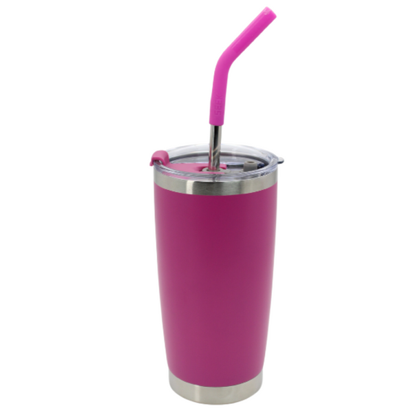Nuevo Vaso Aislante 20 oz Mate Magenta con Popote
