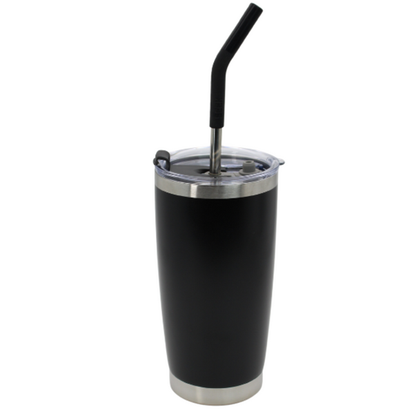 Nuevo Vaso Aislante 20 oz Mate Negro con Popote