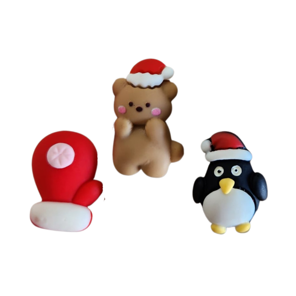 Sticker 3D - Mundo Animal Navideño  Paquete con 24 piezas