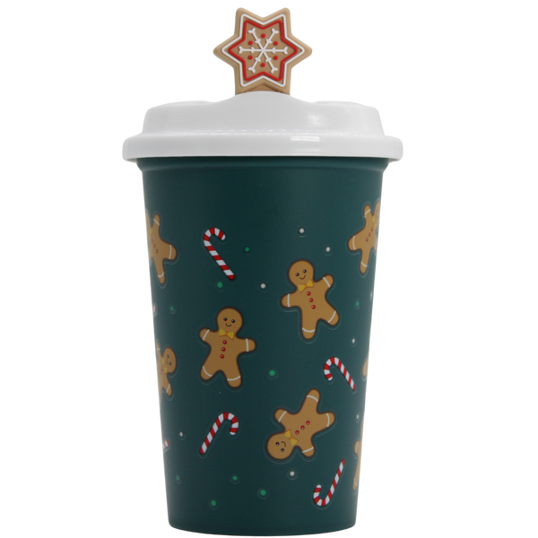 Mini Cafetero  Navideño 16 oz - Gengibre