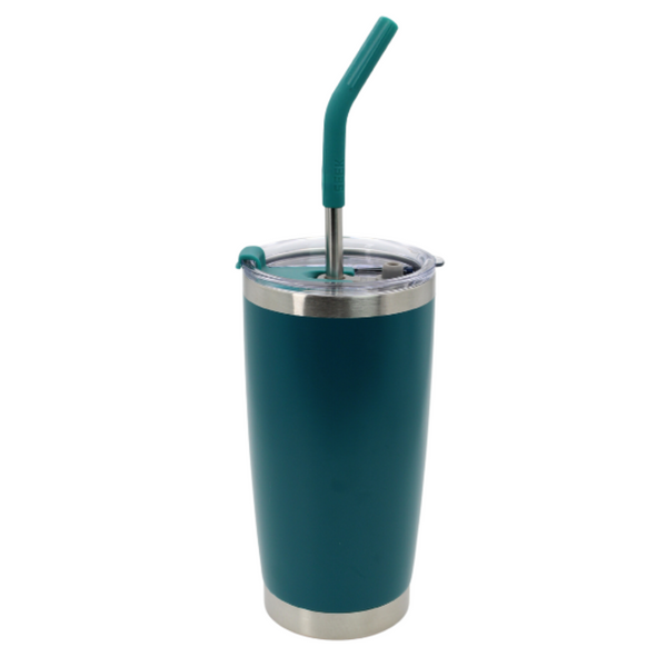 Nuevo Vaso Aislante 20 oz Mate VerdiGris con Popote
