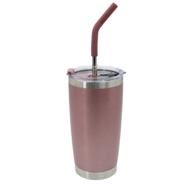 Nuevo Vaso Aislante 20 oz Mate Rosa Gold con Popote