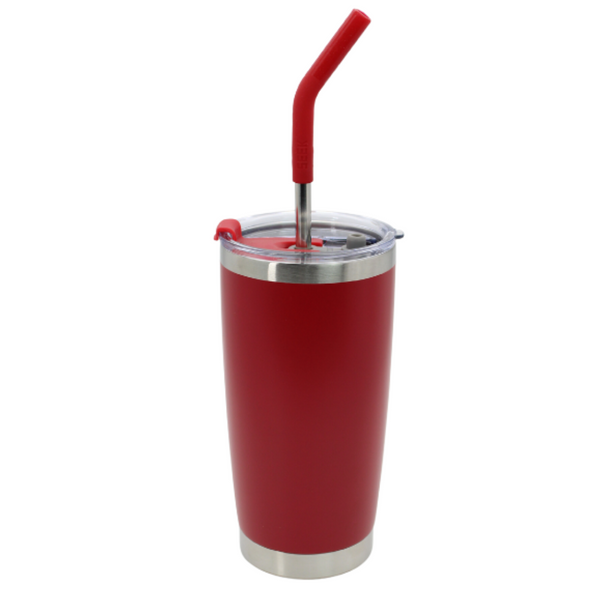 Nuevo Vaso Aislante 20 oz Mate Rojo con Popote