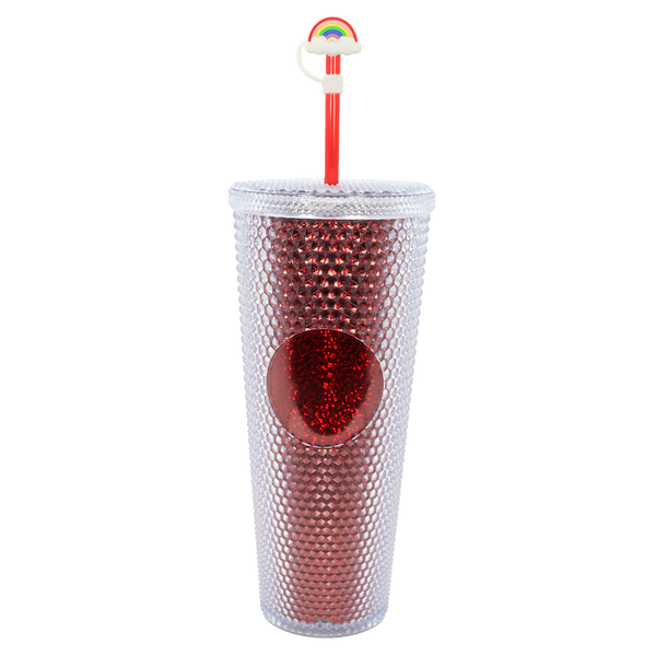 Diamond Iridiscente 27 oz. - Rojo/Transparente