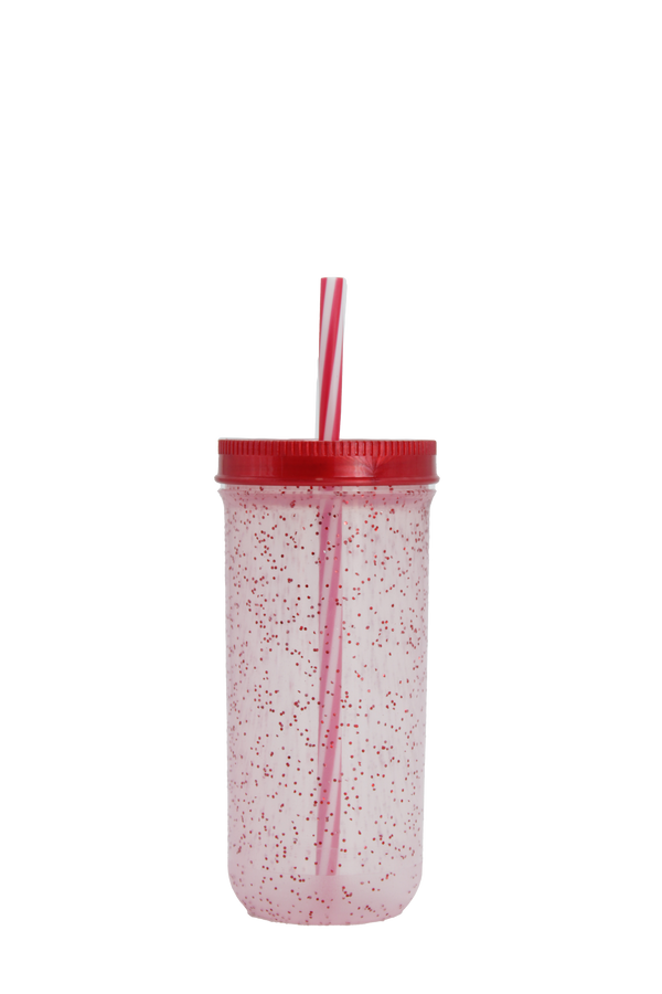 Glitter Kids 16 oz - Rojo