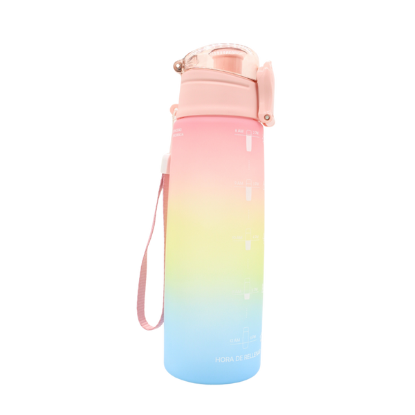 Botella Motivadora 32 oz. Mediana - Arcoiris