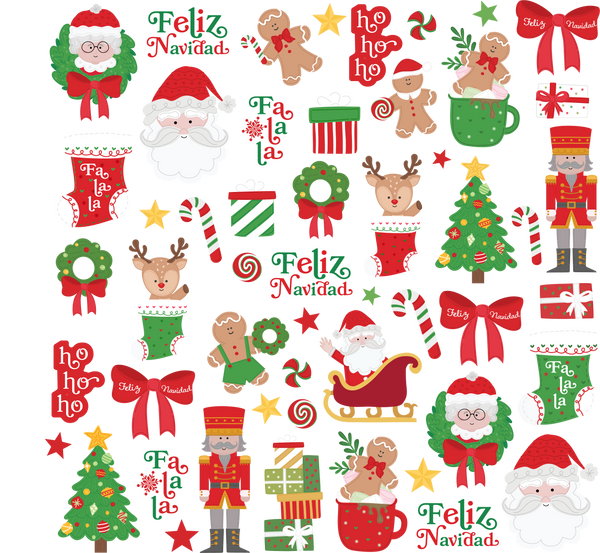 Sticker  DTF UV - Navidad 1