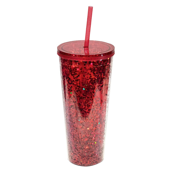 Classic Glitter Tapa Color 710 ml. - Rojo