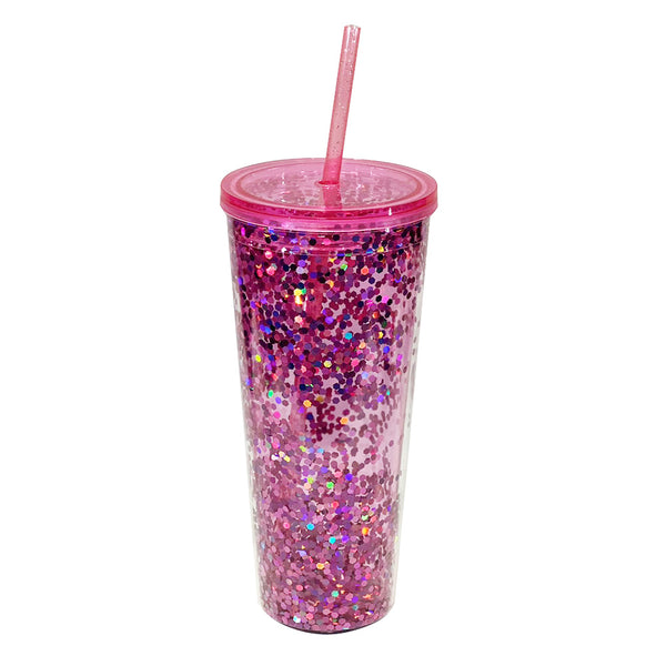 Classic Glitter Tapa Color 710 ml. - Rosa