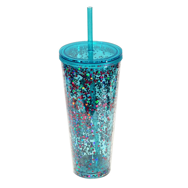 Classic Glitter Tapa Color 710 ml. - Aqua/Magenta