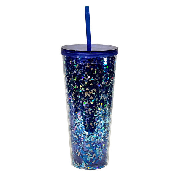 Classic Glitter Tapa Color 710 ml. - Multi-Azul Dark