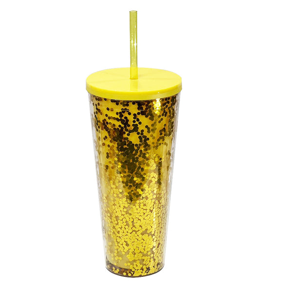 Classic Glitter Tapa Color 710 ml. - Amarillo Neón