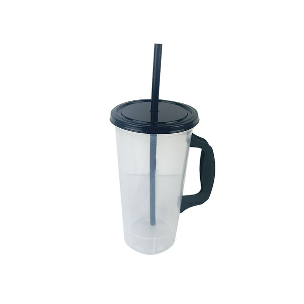 Bachelor con Asa 32 oz Transparente T/Negra