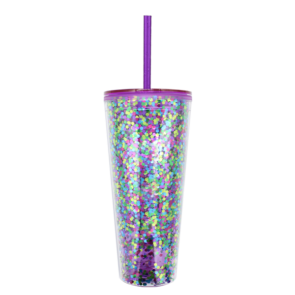 Classic Glitter Tapa Color 710 ml. - Multi-Morado